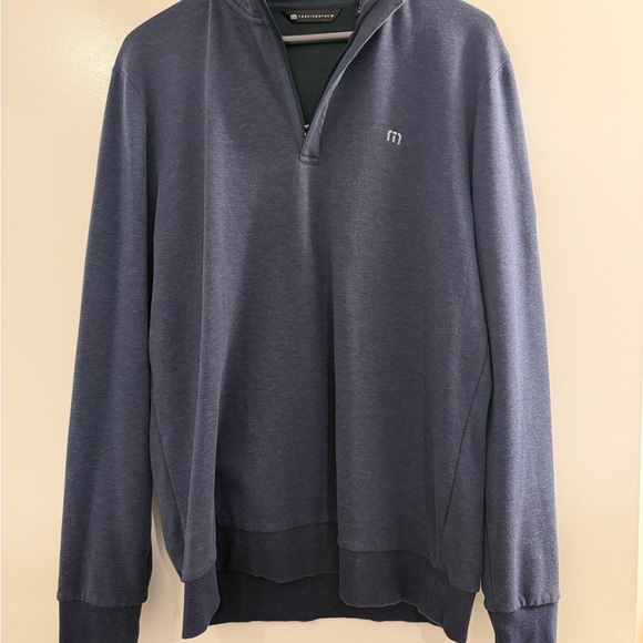 Travis Mathew Navy Cloud Quarter Zip size Large. - Picture 3 of 6